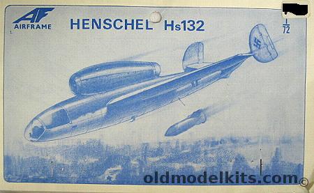 Airframe 1/72 Henschel Hs 132 plastic model kit